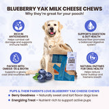 PeaksNPaws All Natural Blueberry Flavored Yak Chews For Dogs