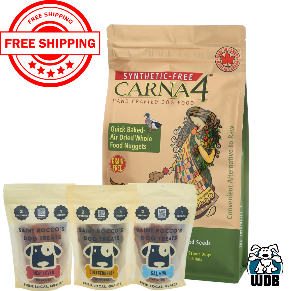 Carna4 All Life Stages Duck Formula Dry Dog Food + Saint Rocco's BUNDLE