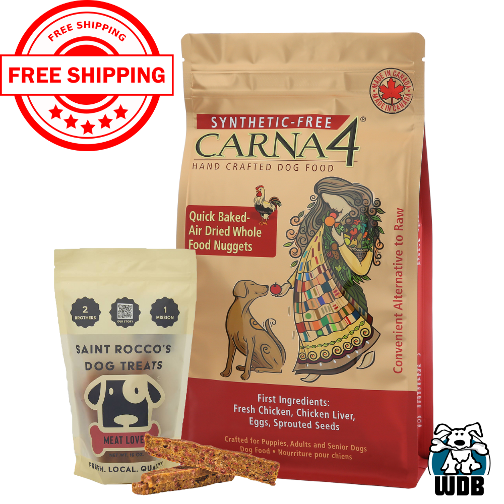 Carna4 All Life Stages Chicken Formula Dry Dog Food + Saint Rocco's Meat Lover BUNDLE