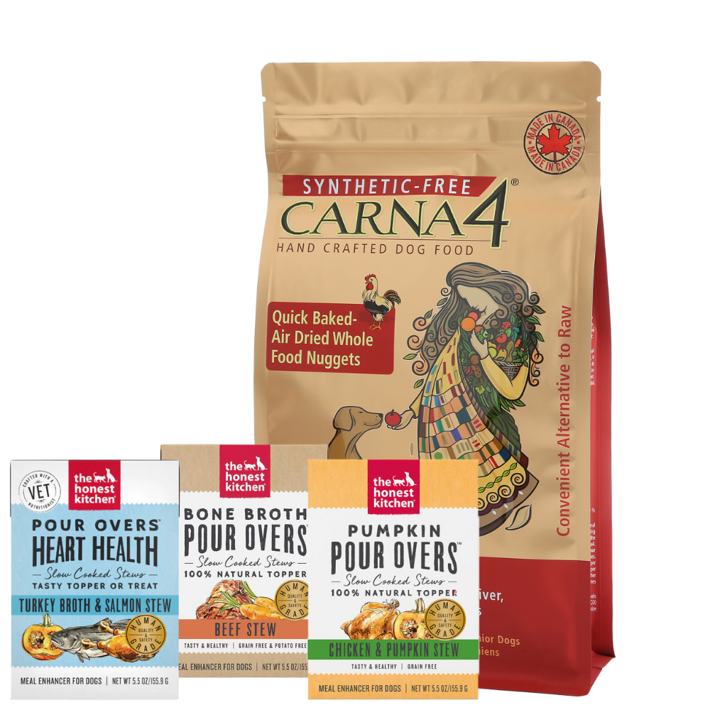 Carna4 All Life Stages Chicken Formula Dry Dog Food + The Honest Kitchen Pour Over BUNDLE