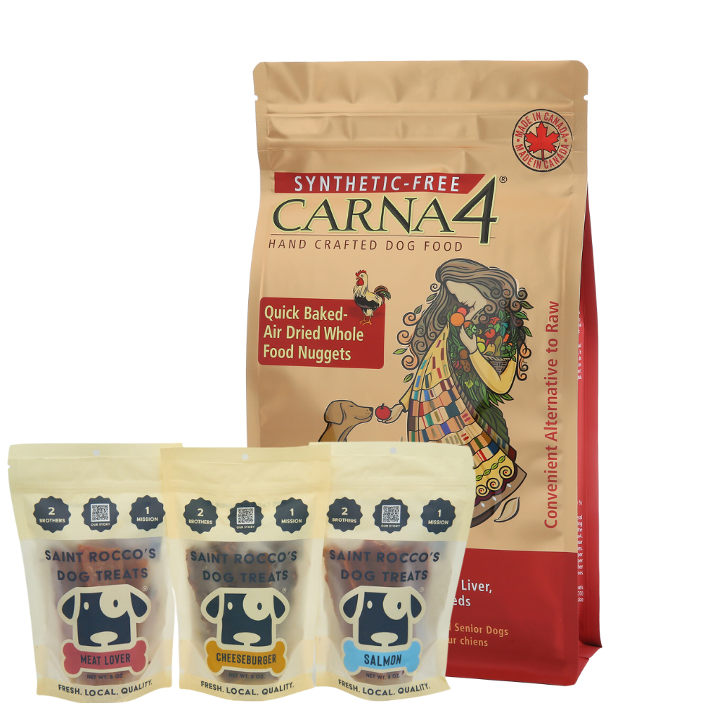 Carna4 All Life Stages Chicken Formula Dry Dog Food + Saint Rocco's BUNDLE