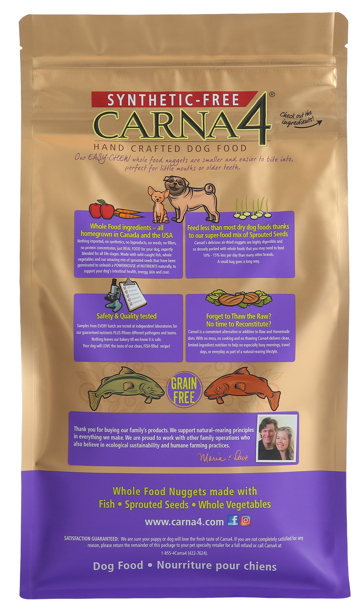 Carna4 All Life Stages Easy Chew Fish Formula Dry Dog Food