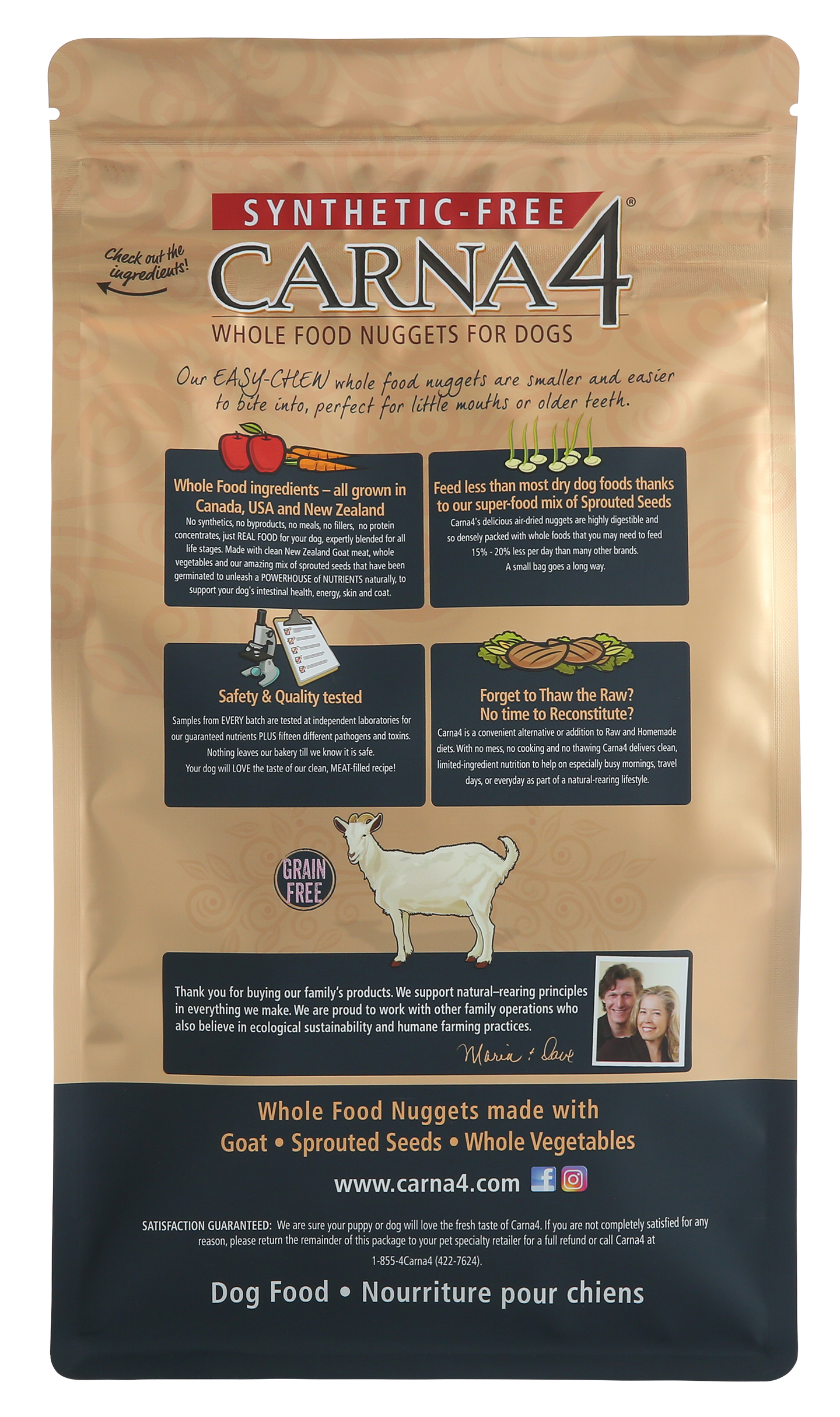 Carna4 All Life Stages Easy Chew Goat Formula Dry Dog Food