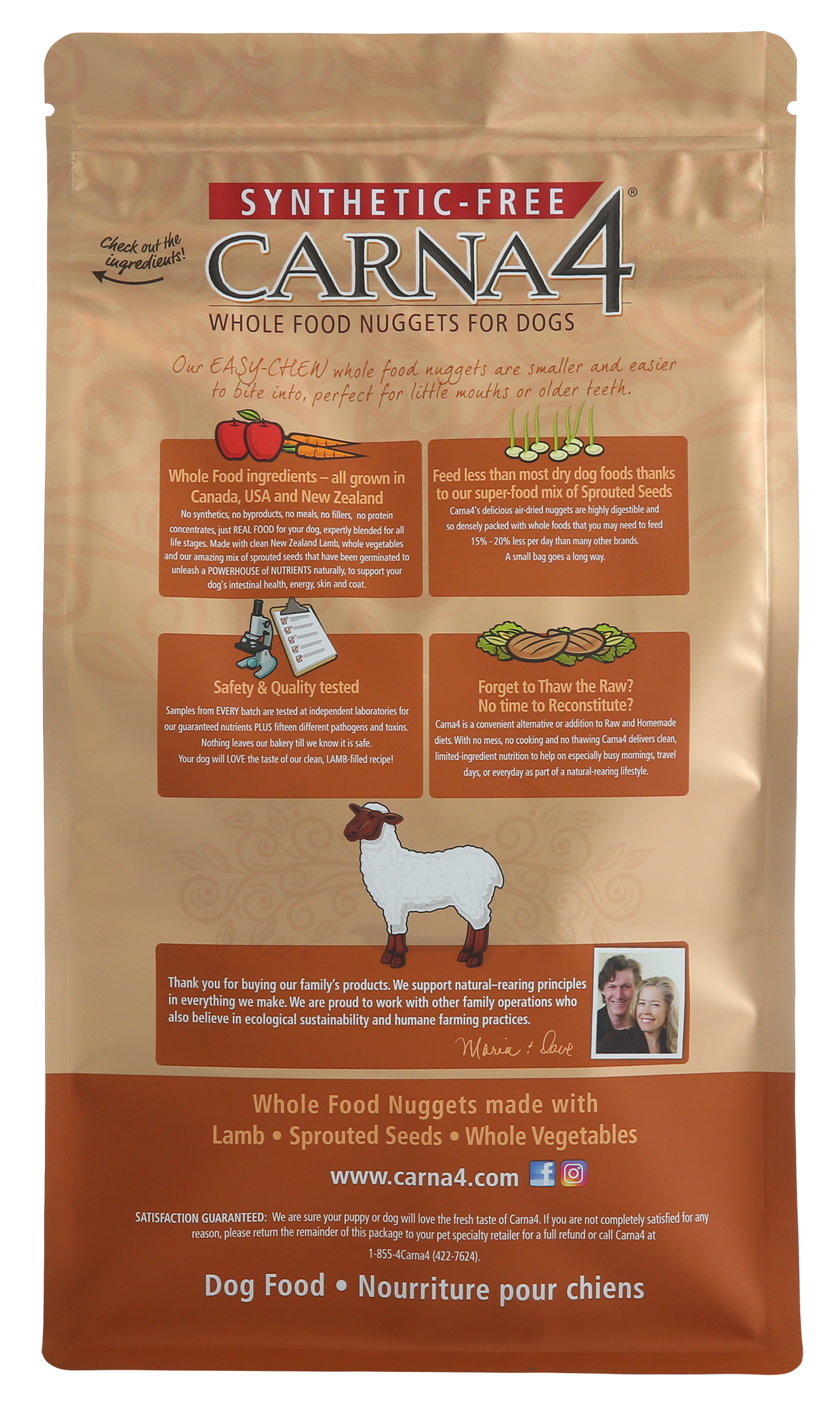Carna4 Lamb Dog Food Fast Free Shipping at White Dog Bone