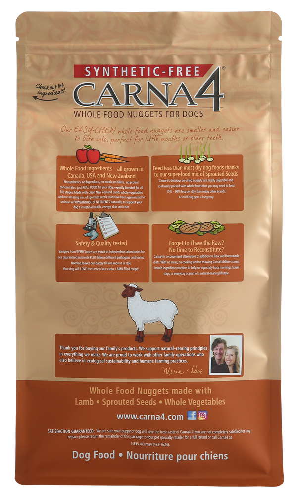 Carna4 All Life Stages Easy Chew Lamb Formula Dry Dog Food