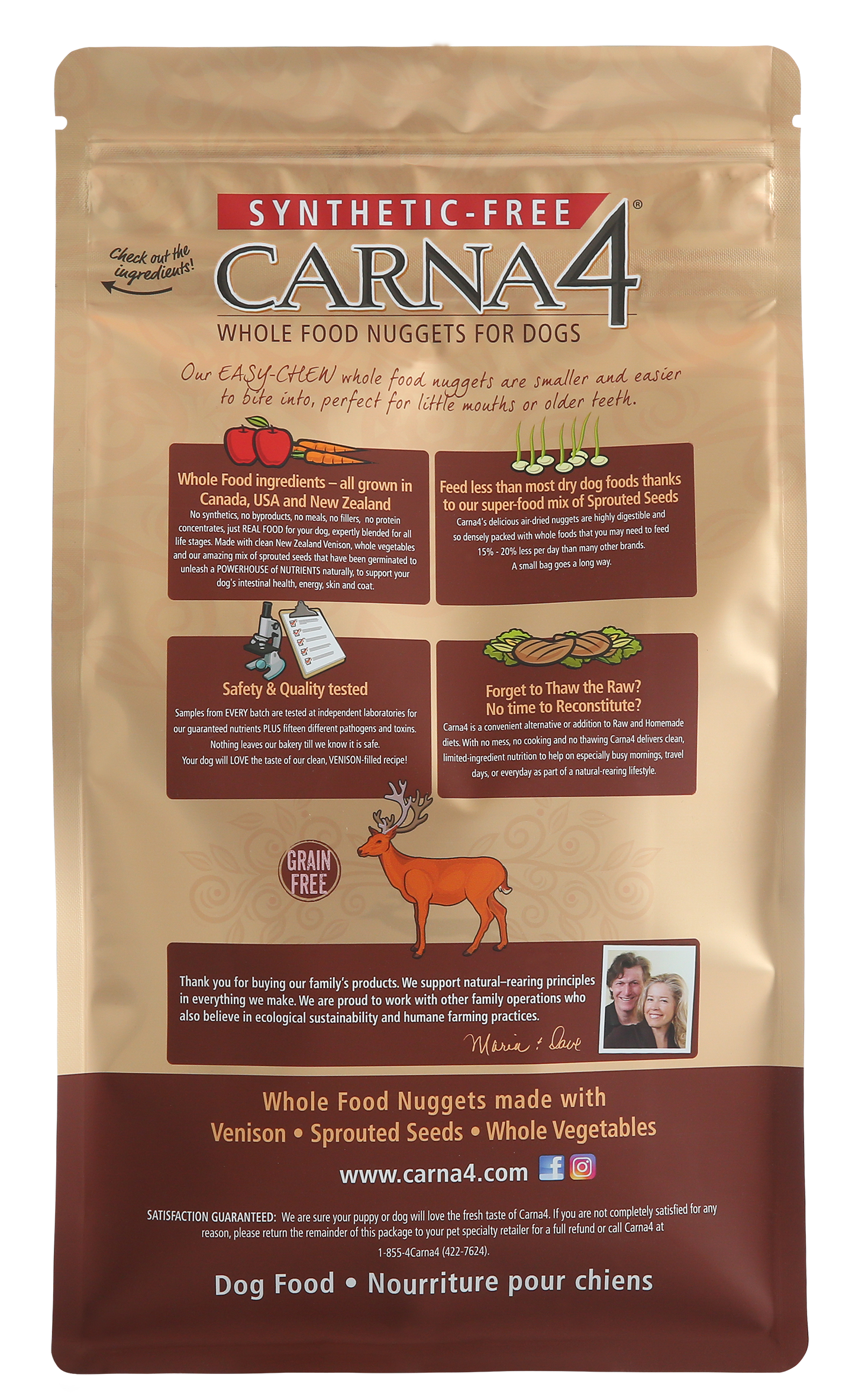Carna4 All Life Stages Easy Chew Venison Formula Dry Dog Food
