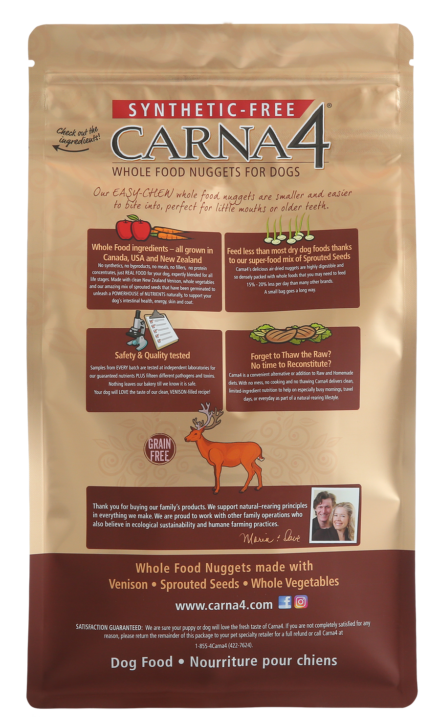 Carna4 All Life Stages Easy Chew Venison Formula Dry Dog Food