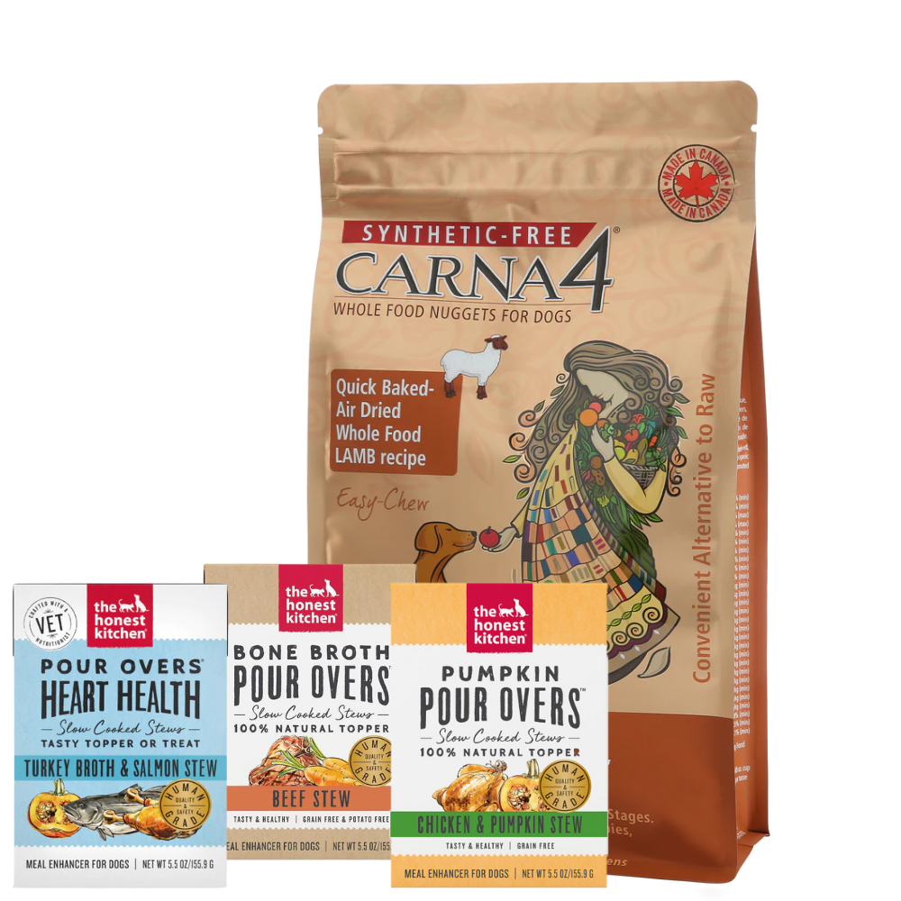 Carna4 All Life Stages Easy Chew Lamb Formula Dry Dog Food + The Honest Kitchen Pour Over BUNDLE