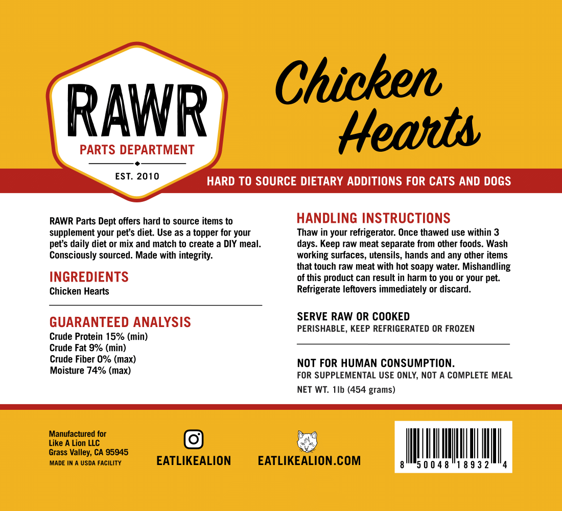 RAWR Frozen Parts Department Food Toppers and Treats for Dogs and Cats