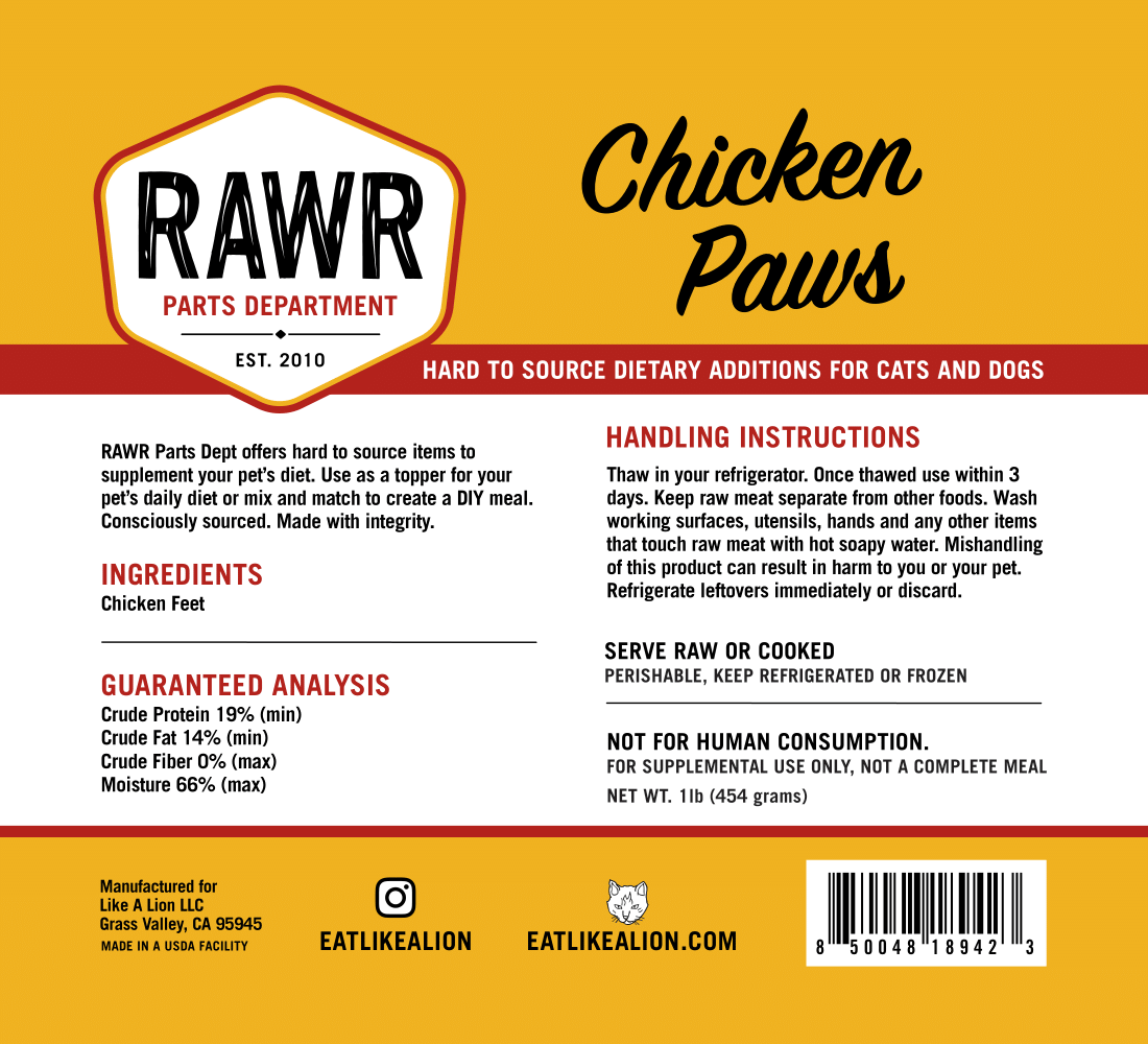 RAWR Frozen Parts Department Food Toppers and Treats for Dogs and Cats