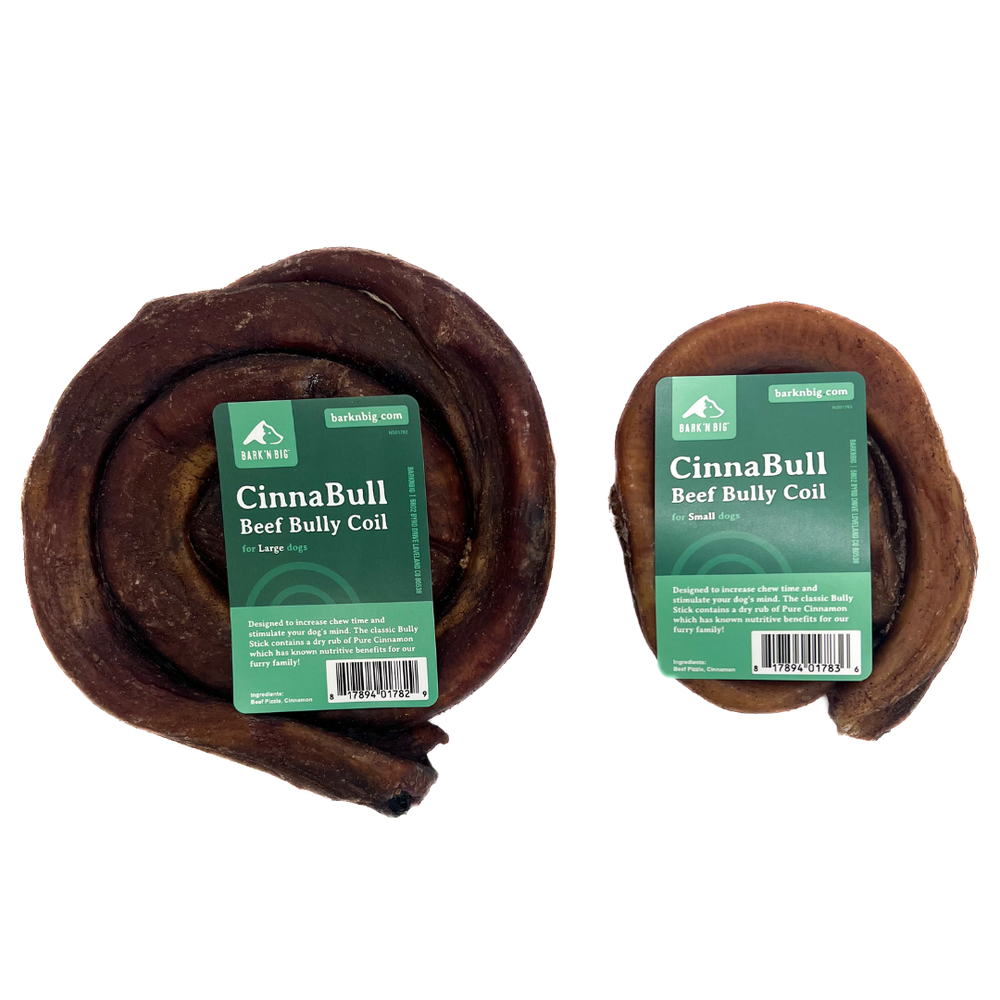 BarkNBig USA The CinnaBull Beef Bully Coil Dog Treat