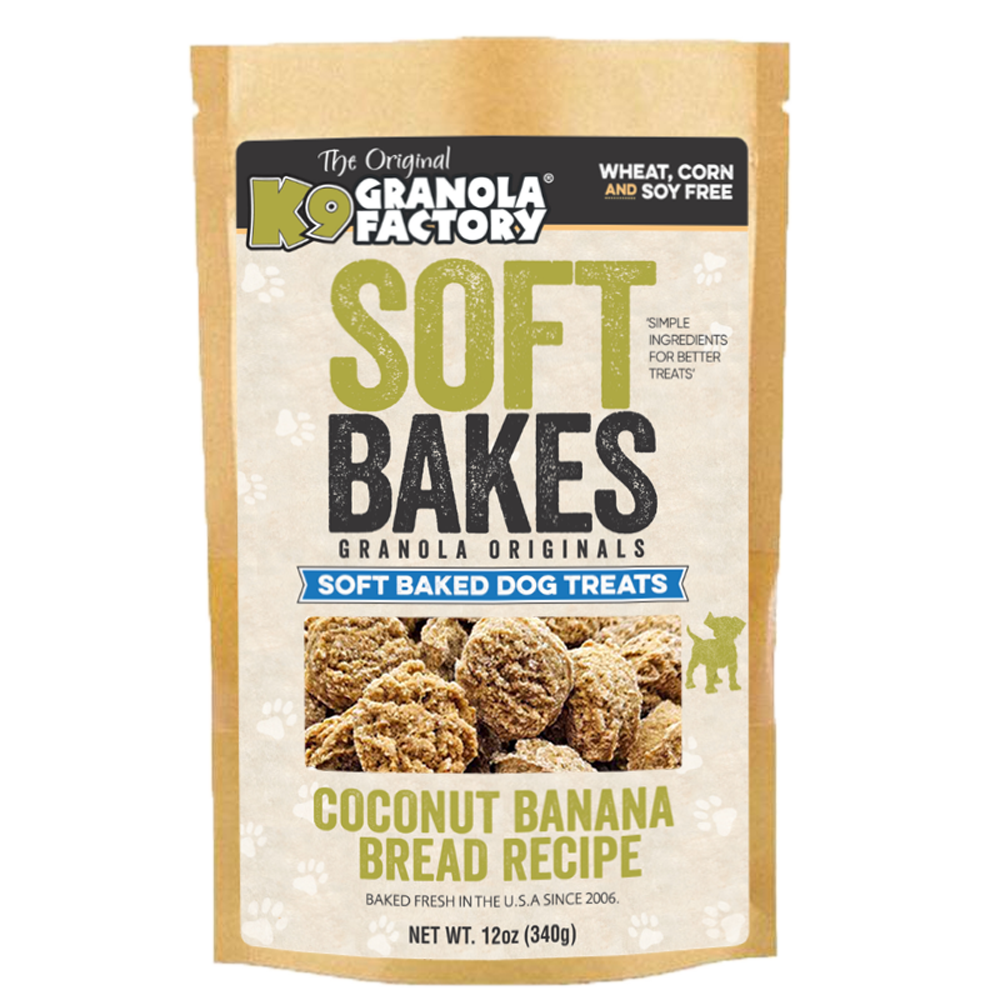 K9 Granola Factory Soft Bakes Dog Treats - Coconut Banana Bread