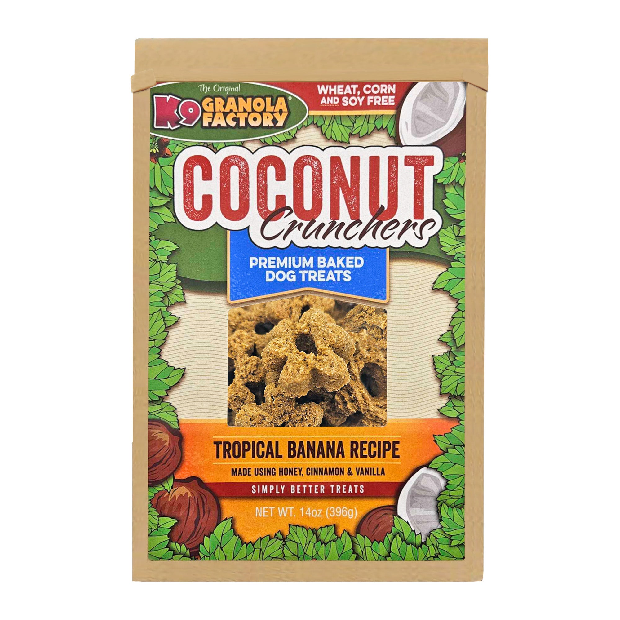 K9 Granola Factory Coconut Crunchers Dog Treats, Tropical Banana