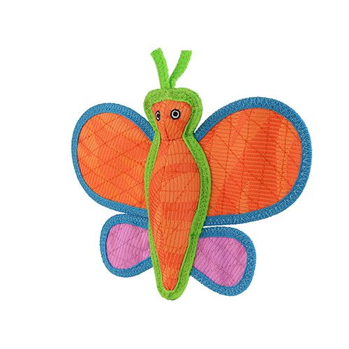 Tuffy Duraforce Butterfly Tough Dog Toy, Orange