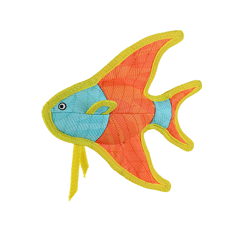 Tuffy Duraforce Angel Fish Tough Dog Toy, Orange