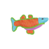 Tuffy Duraforce Fish Tough Dog Toy, Multi Color