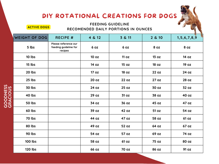 Goodness Gracious Human Grade Synthetic Free DIY Rotational Creations Gently Cooked Frozen Dog Food, 16ct/11.5lb