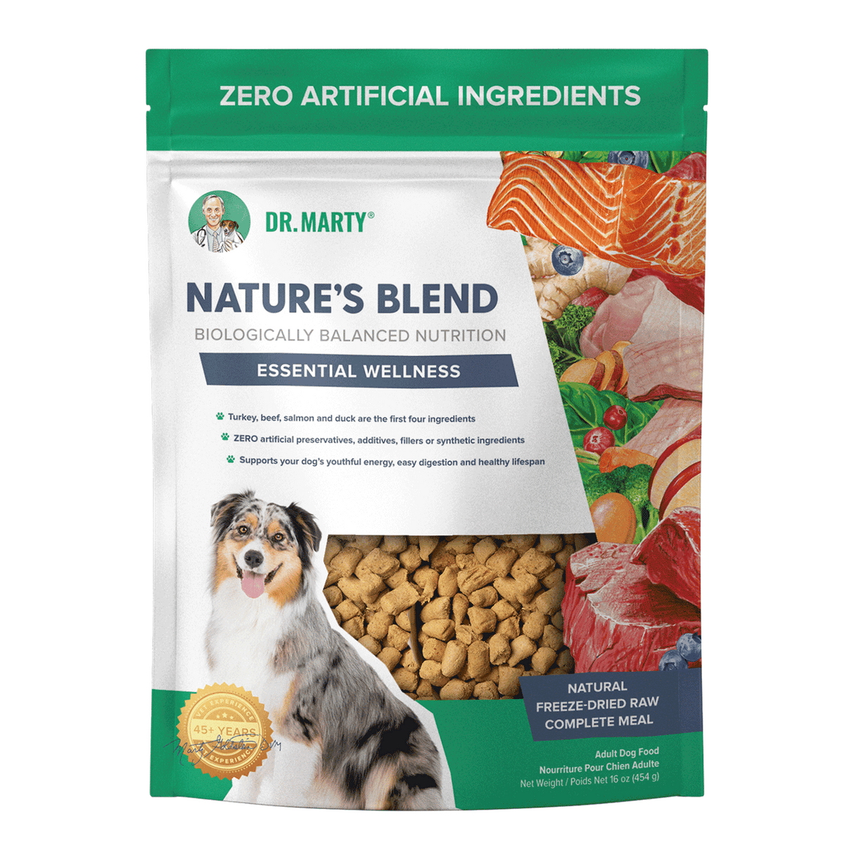 Dr Marty's Nature's Blend Essential Wellness Recipe Freeze Dried Dog Food
