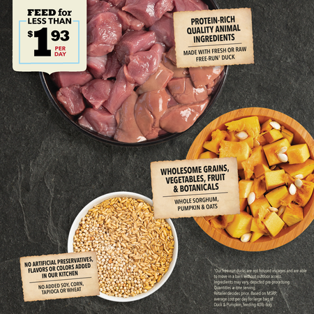 ACANA Wholesome Grains Duck & Pumpkin Dry Dog Food, 22.5 lbs