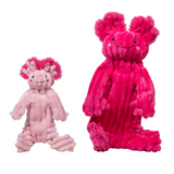HuggleHounds Rope X-Brace Durable Plush Dog Toy, Axolotl