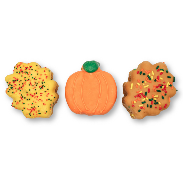 K9 Granola Factory Donut Deli Fall Seasonal Dog Treats, 2 Leaves & 1 Pumpkin