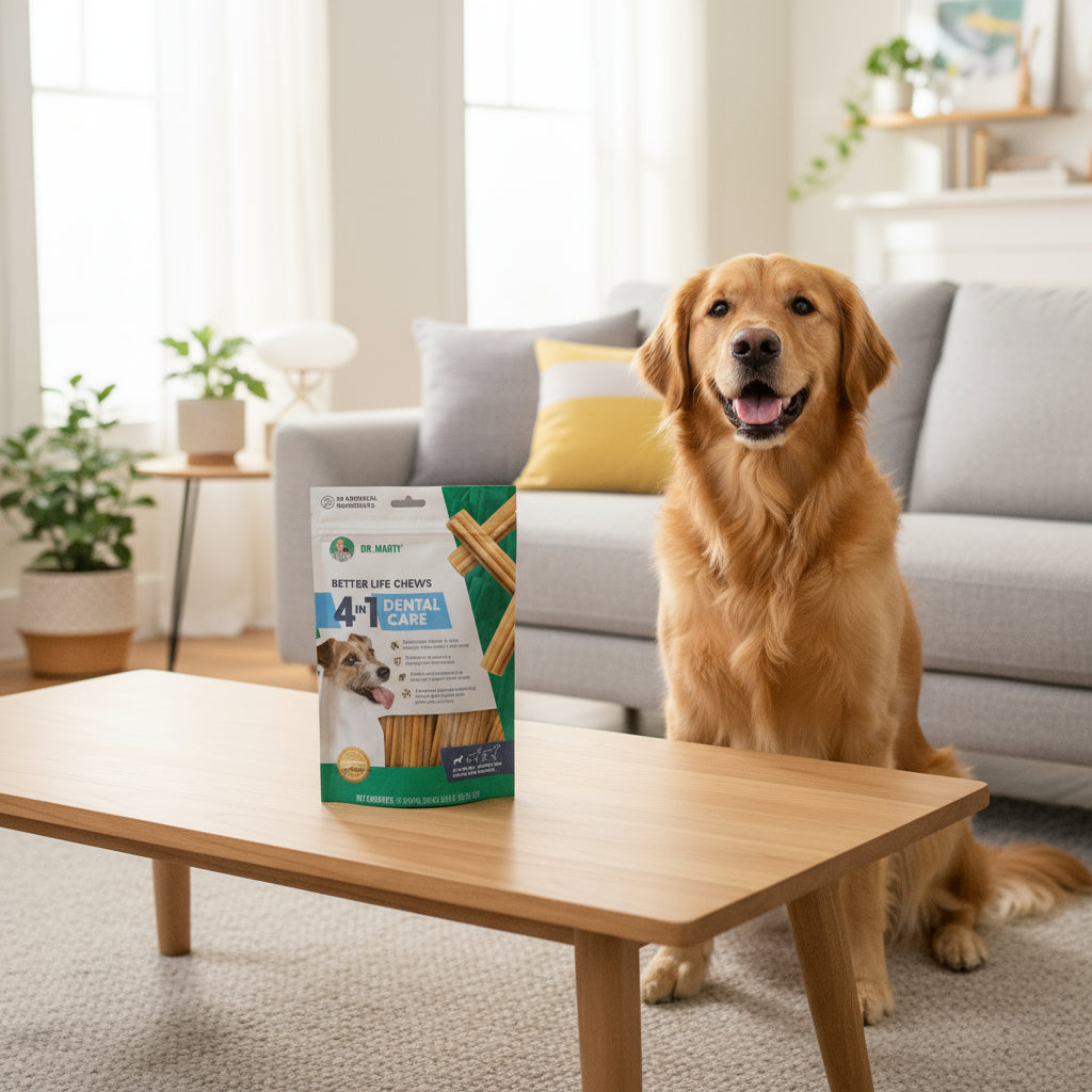 Dr Marty Better Life Chews Bag with a Dog