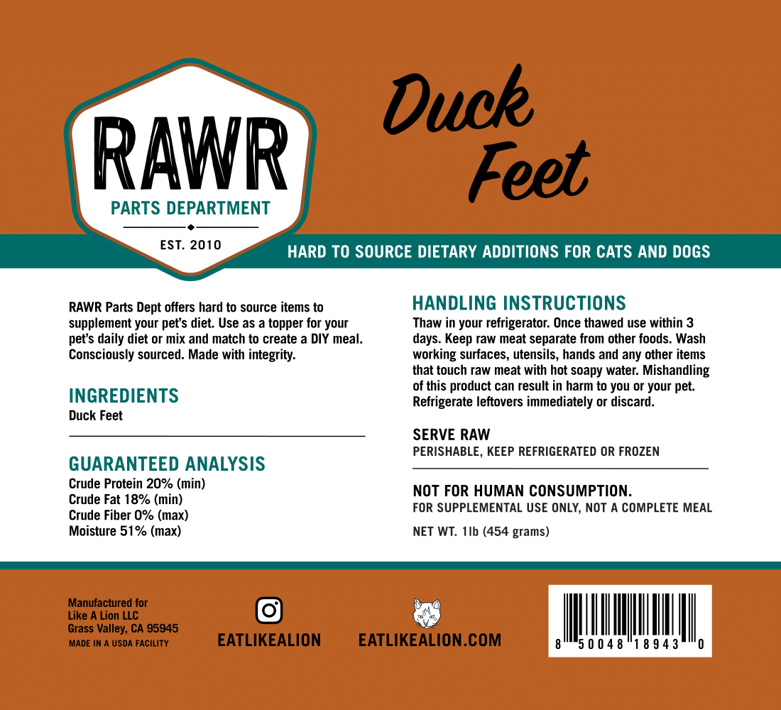 RAWR Frozen Parts Department Food Toppers and Treats for Dogs and Cats