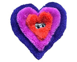 Cycle Dog USA Duraplush Multi-Colored Heart Plush Dog Toy