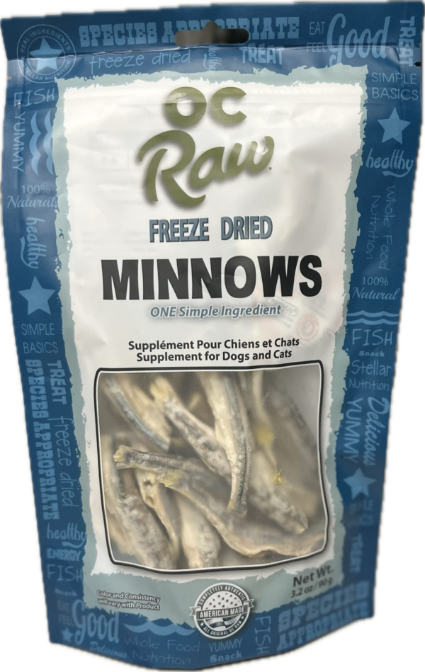 OC Raw Minnows Freeze Dried Dog Treats, 3.2oz
