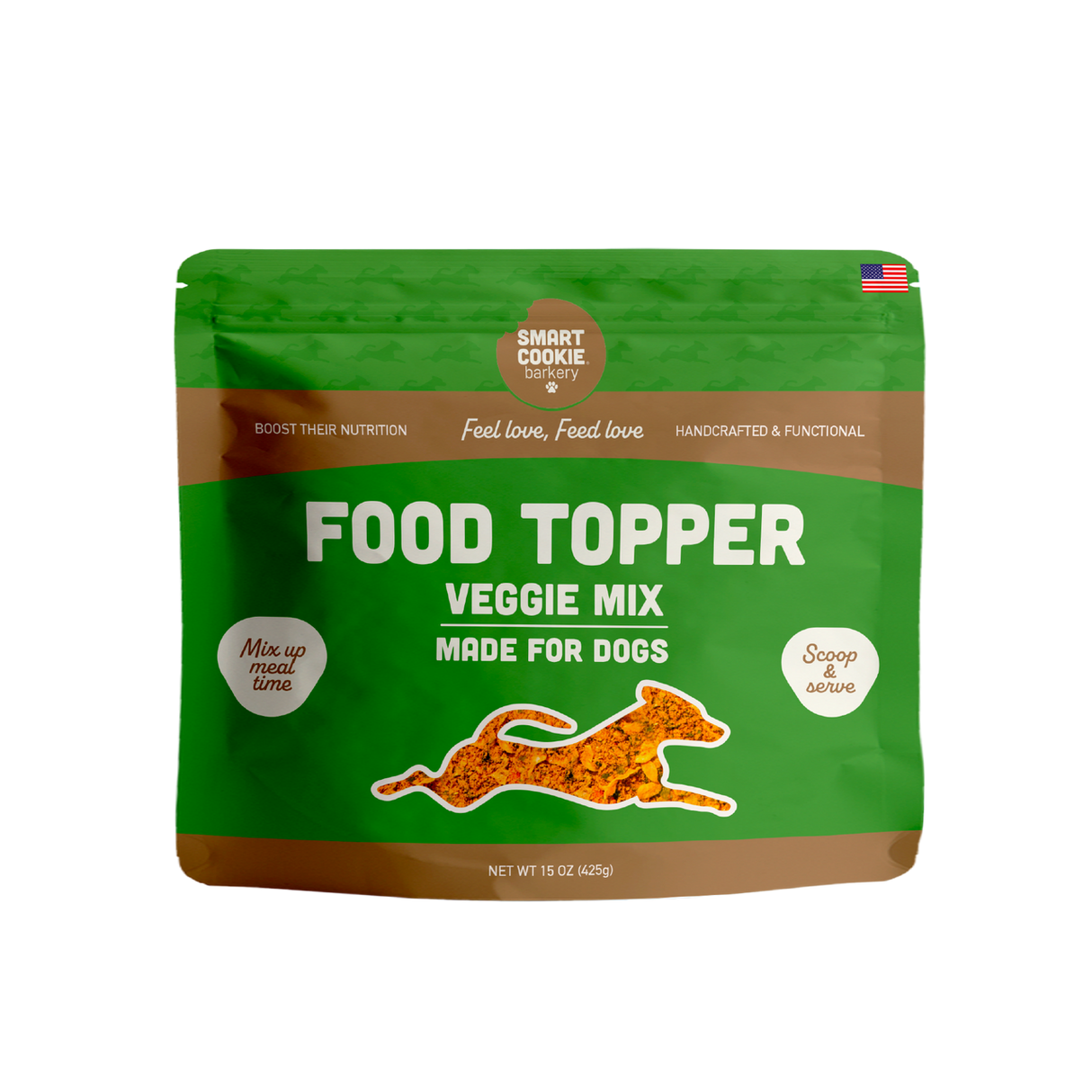 Smart Cookie Barkery Veggie Food Topper For Dogs, 15oz