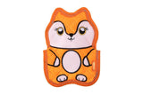 Growl Flip Floppz Plush Dog Toy, Orange Fox