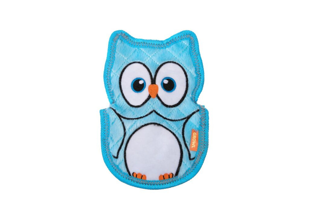 Growl Flip Floppz Plush Dog Toy, Blue Owl
