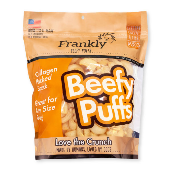 Frankly Pet Beefy Puffs Cheddar Cheeze Dog Treats, 5oz