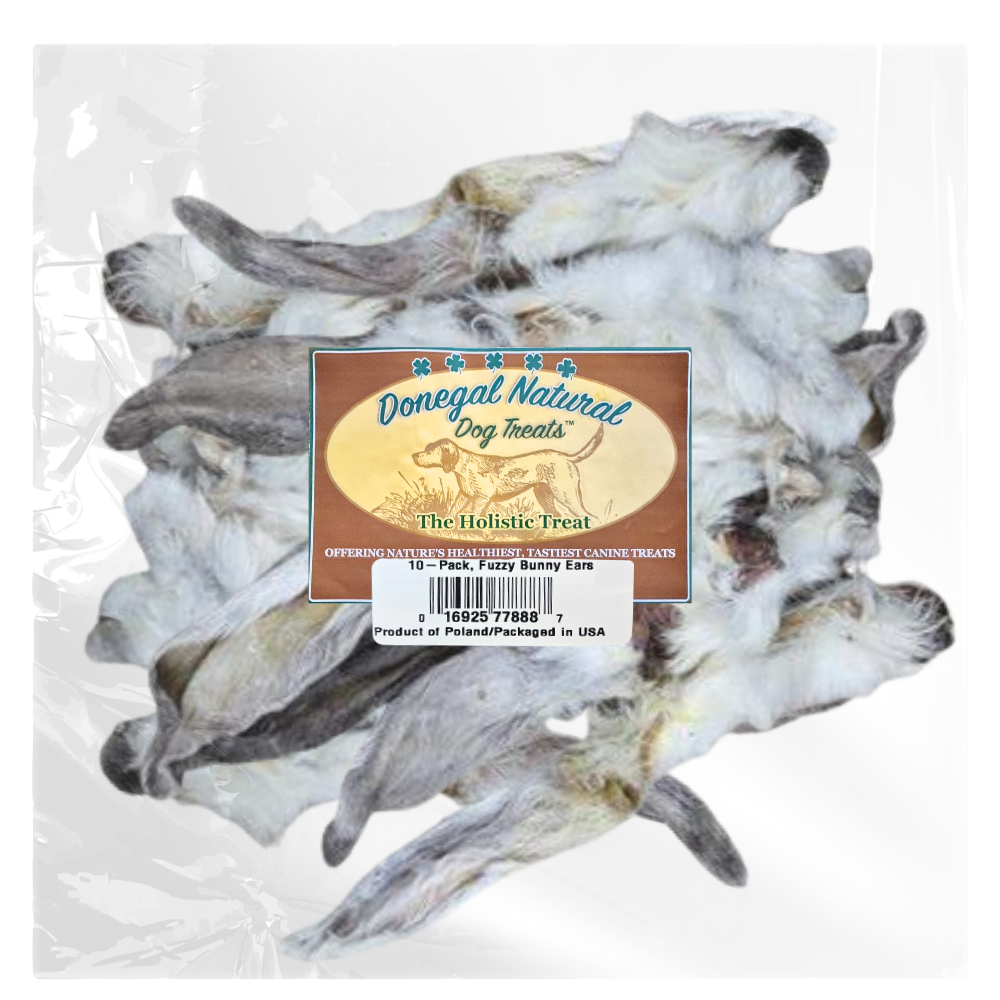 Donegal Natural Pet Treats Rabbit Ear with Fur Dog Treat