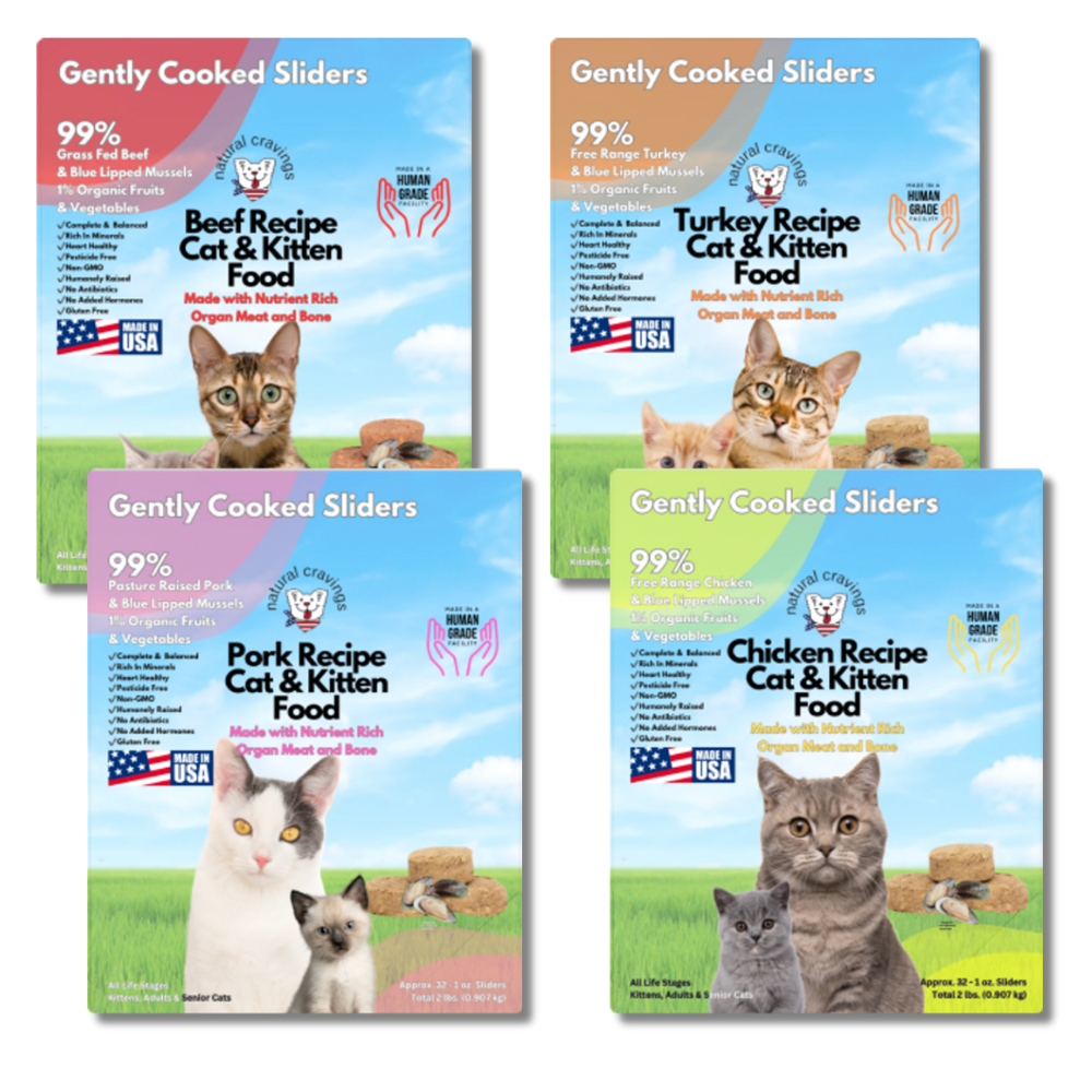 Natural Cravings Synthetic Free Human Grade Raw Cat Food Sliders