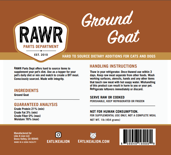 RAWR Frozen Parts Department Food Toppers and Treats for Dogs and Cats