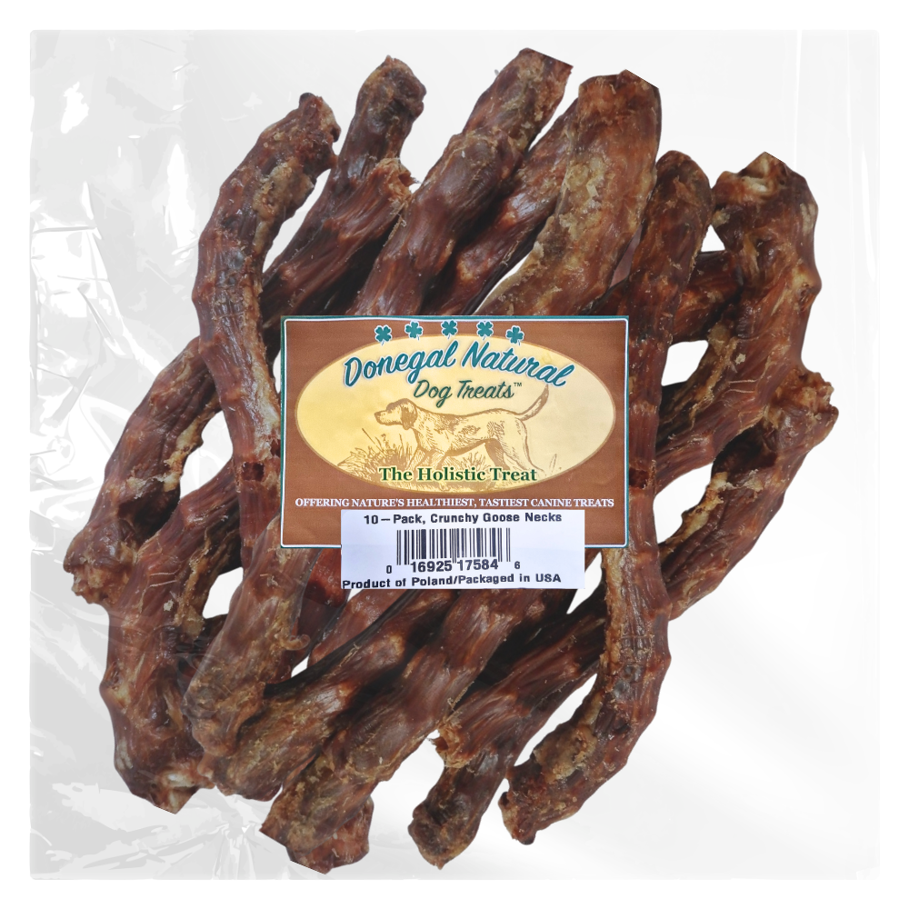 Donegal Natural Pet Treats Crunchy Goose Necks Dog Treats, 10ct