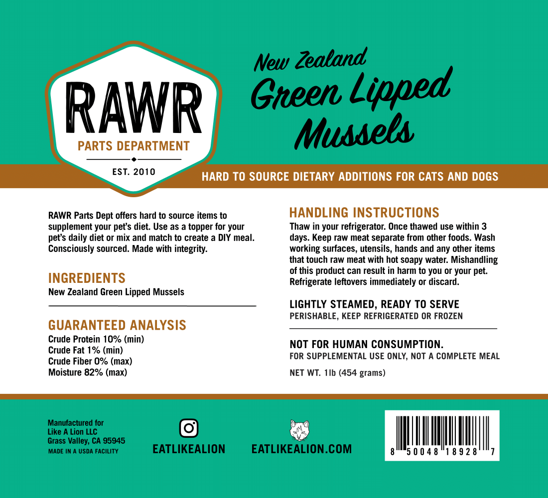 RAWR Frozen Parts Department Food Toppers and Treats for Dogs and Cats