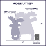 HuggleHounds HuggleFlatties Durable Squeaky Plush Dog Toy, Morris Moose