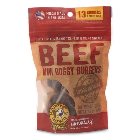 Happy Howie's USA Baker's Dozen Beef Burger Meaty Dog Treats, 2"