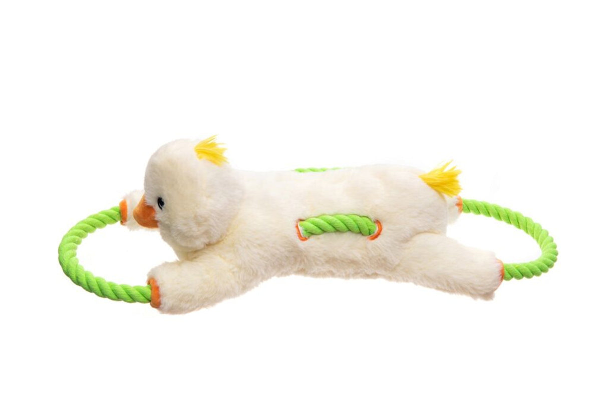 Growl Haystackerz Plush Dog Toy, Yellow Duck