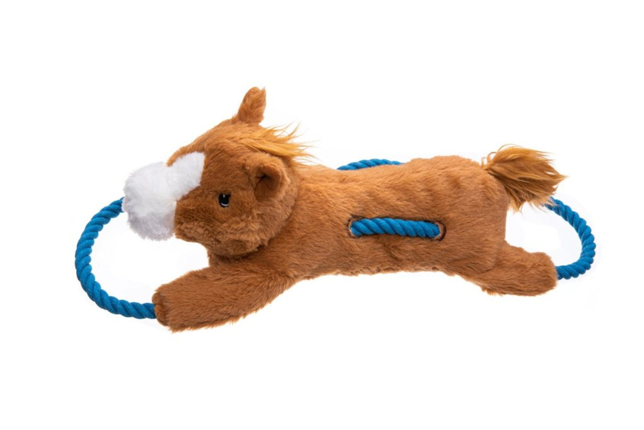 Growl Haystackerz Plush Dog Toy, Brown Horse
