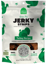 Open Farm Jerky Strips Grain Free Turkey Recipe Jerky Dog Treats, 5.6oz
