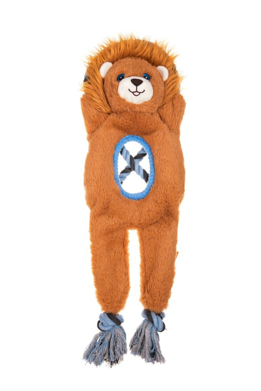 Growl Jungle Tugz Plush Dog Toy, Brown Lion