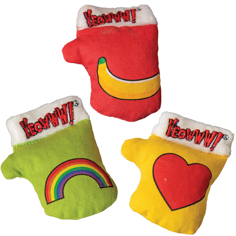 Yeowww! Catnip Filled Kitten Mittens Cat Toys