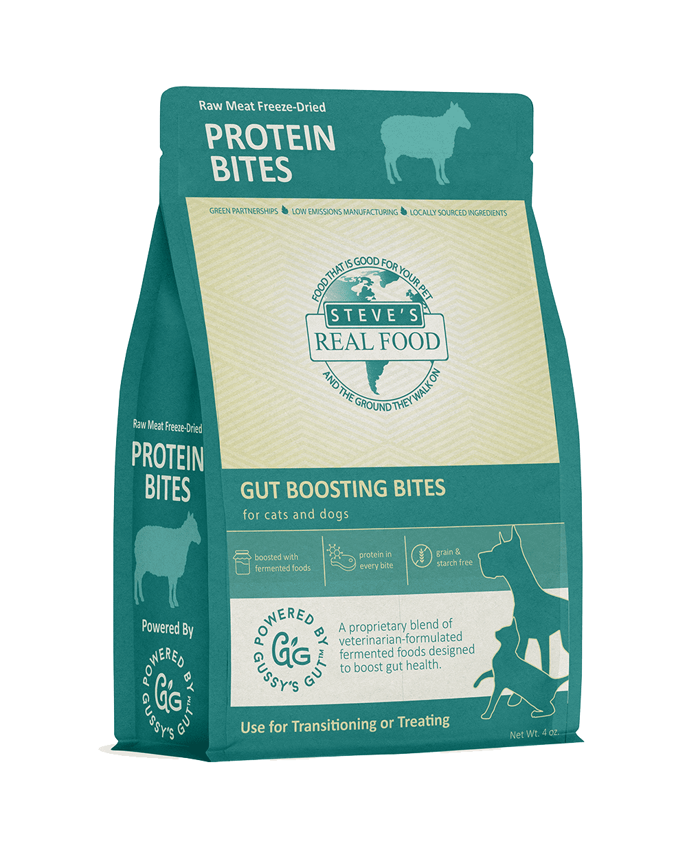Steve's Real Food Lamb Protein Bites Freeze Dried Treats For Dogs and Cats, 4oz