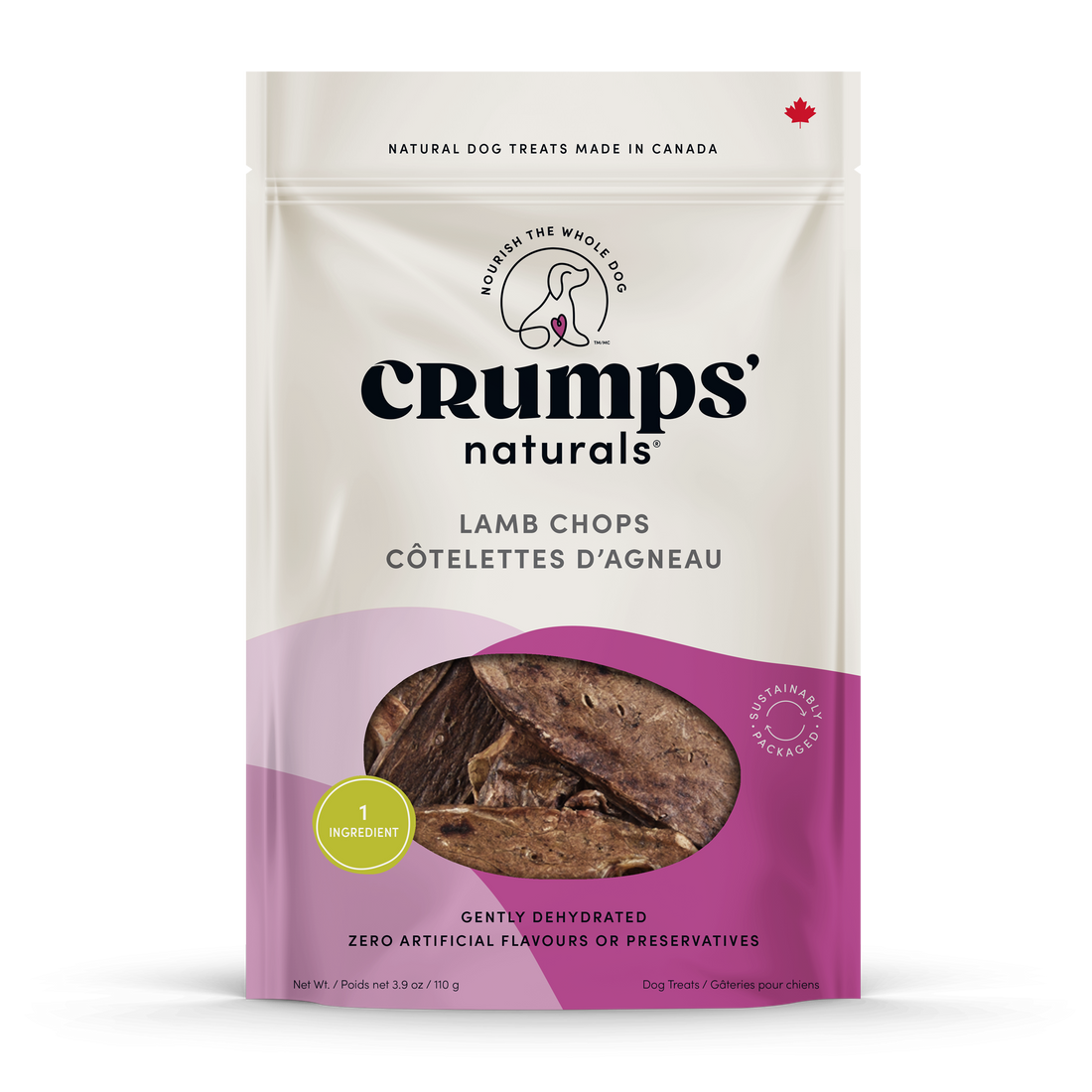 Crumps Naturals Lamb Chops Jerky Dog Treats