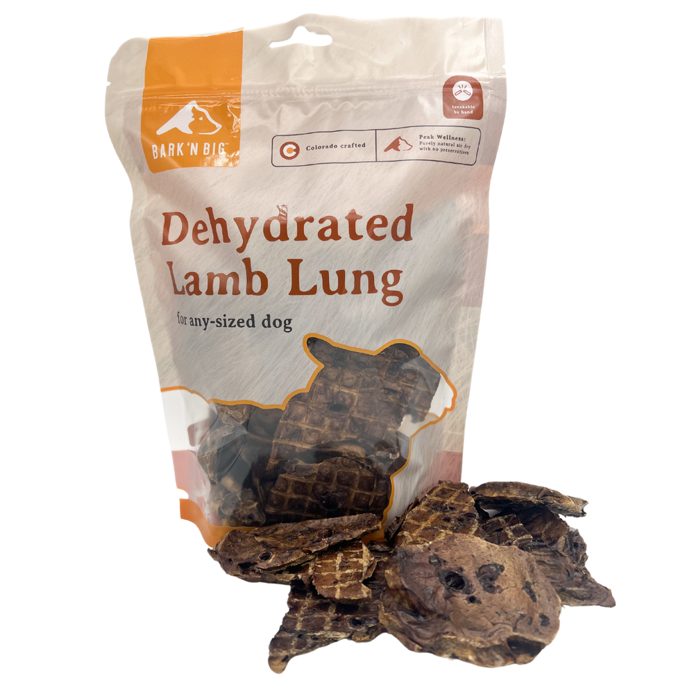 BarkNBig USA Dehydrated Lamb Lung Puffs Dog Treats, 5oz bag