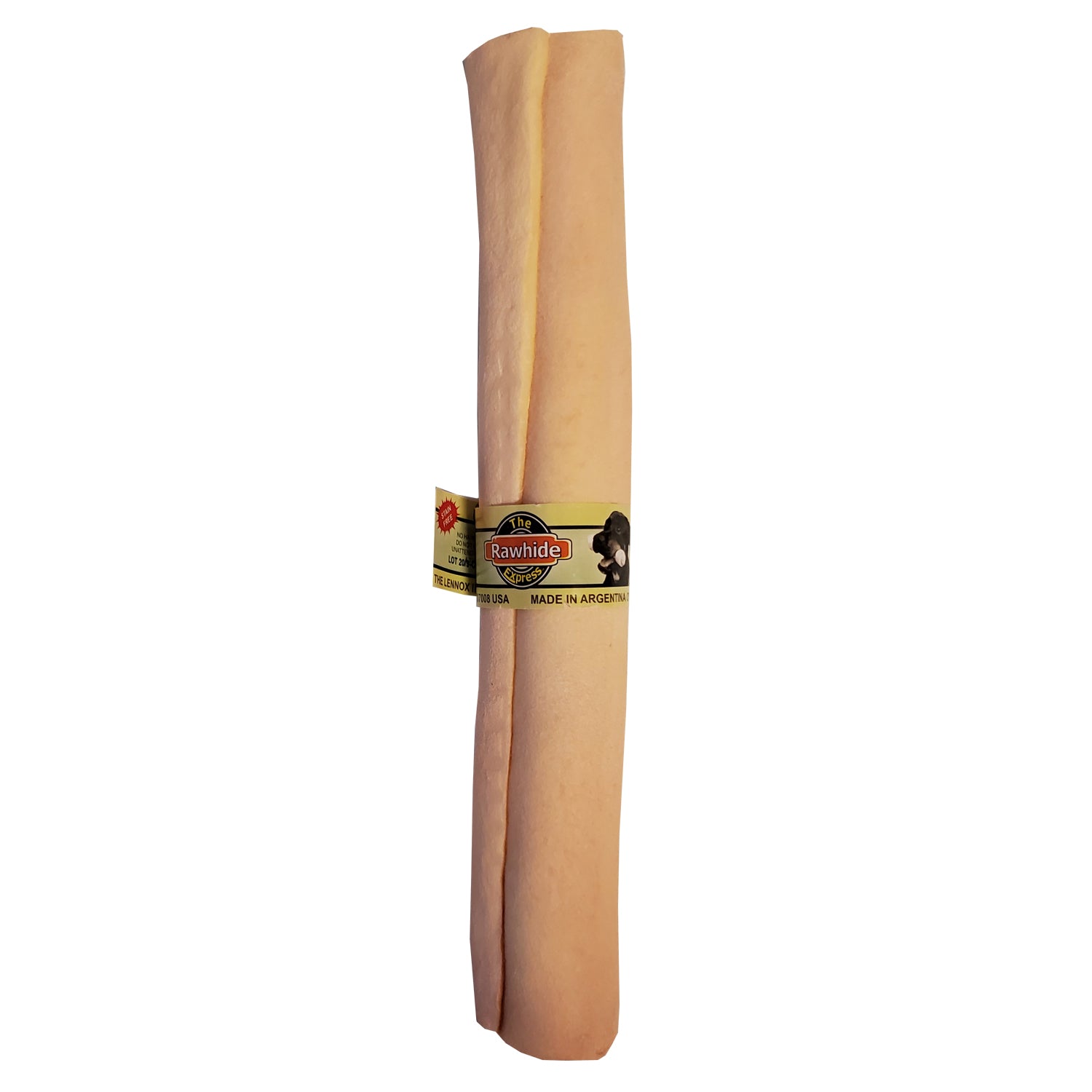 The Rawhide Express Vanilla Flavored Rawhide Retreiver Stick Dog Chew