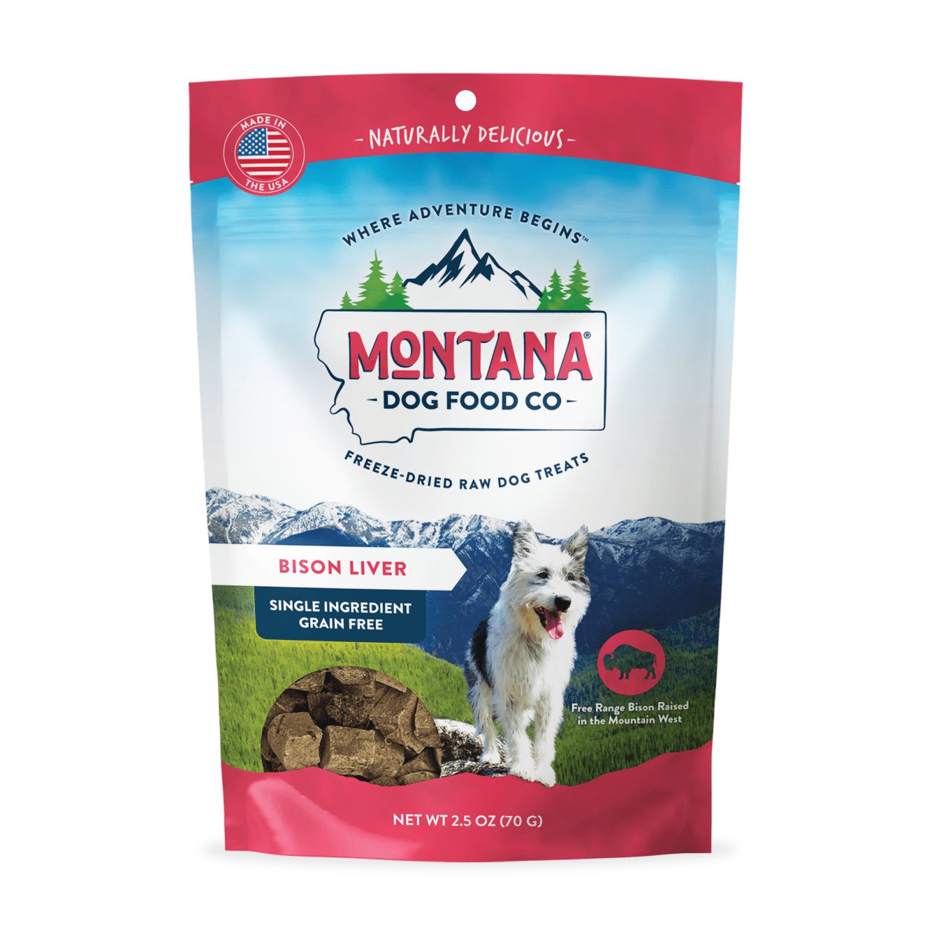 40% OFF with Code: MDF40 - Montana Dog Food Co Freeze Dried Bison Liver Dog Treats, 2.5oz